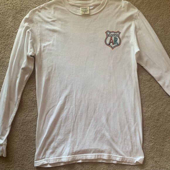 Comfort Colors Explore Arkansas Graphic White Long Sleeve Tee - Picture 5 of 5